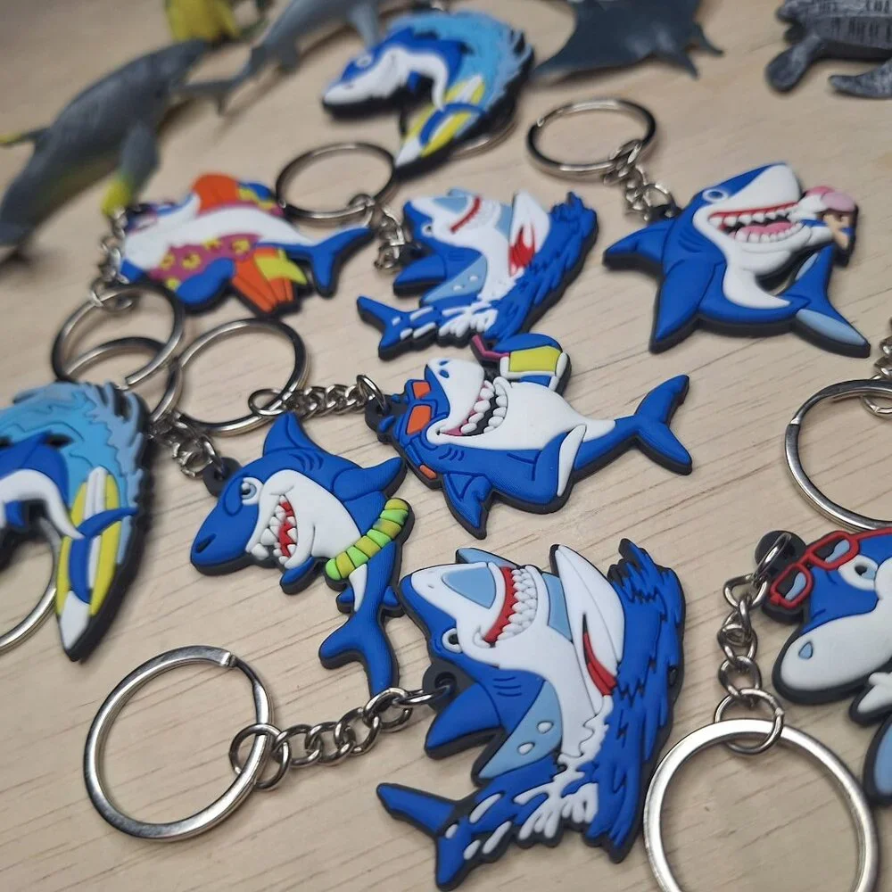 Shark Kids Party Favor Set Keychains Boxes Tattoos‎ Toy Whale Sea Life Animals
